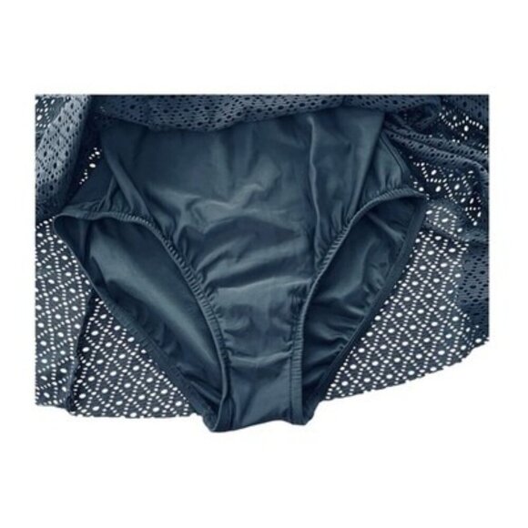 Swim Solutions Bow Front Black Swimdress Size 8 Tummy Control Bust Support NWT - Picture 4 of 6